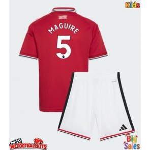 Manchester United Harry Maguire #5 Replica Home Stadium Kit for Kids 2026-27 Short Sleeve (+ pants)